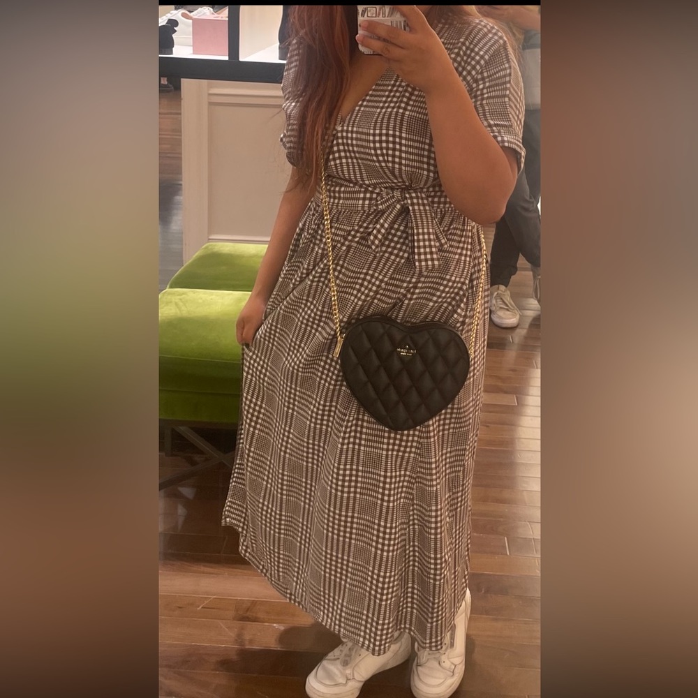 UO wrap gingham dress